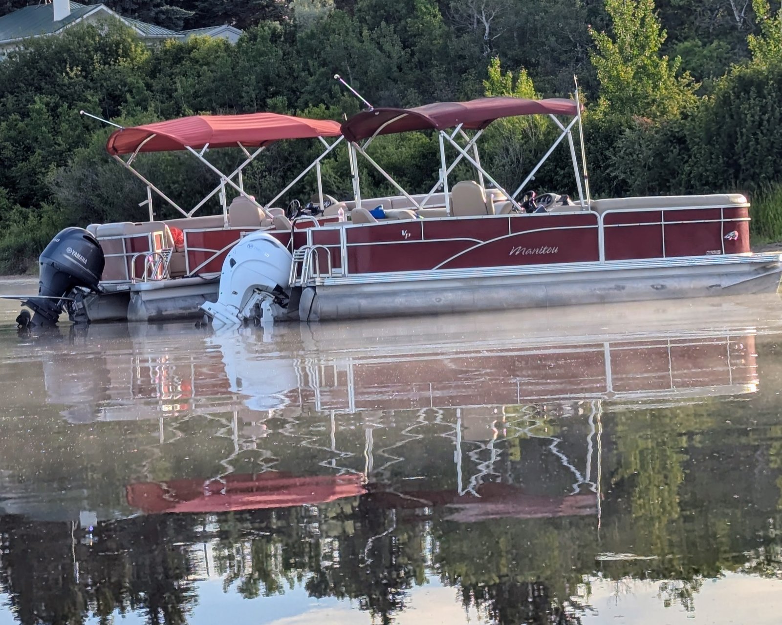 Boat rental ready at the dock before a lake day
